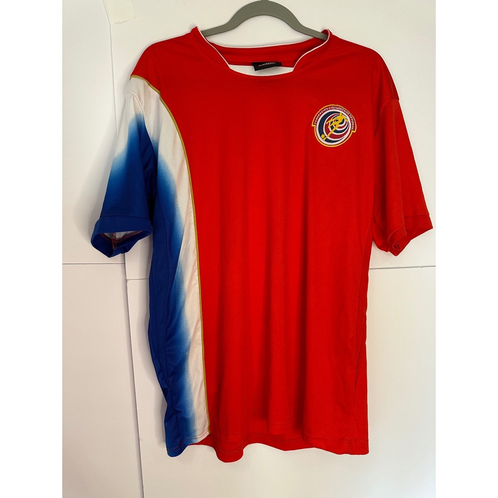 Soccer Team Performance Costa Rica‎ Jersey Soccer T-Shirt Sportswear Sz L
